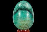Polished Chrysocolla & Malachite Egg - Peru #108804-1